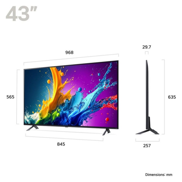 LG 43QNED80T6A 43'' 4K QNED Smart TV