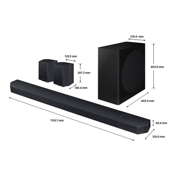 Samsung HW-Q930D/XU 9.1.4ch Soundbar with Wireless Subwoofer & Rear Speakers