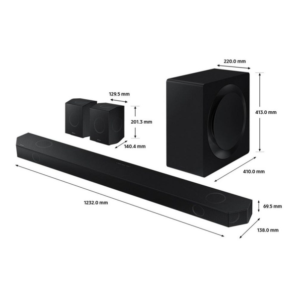 Samsung HW-Q990DXU 11.1.4ch Soundbar with Rear Speakers