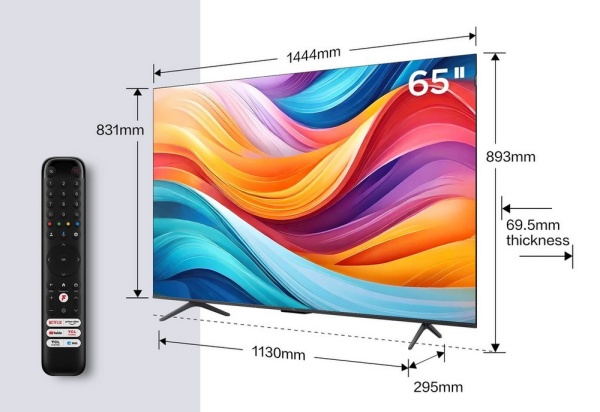 TCL 65C655K 65'' 4K Ultra HD QLED HDR Pro  TV