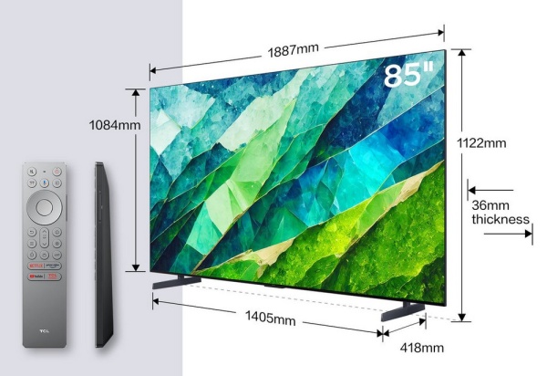 TCL 85C855K 85'' 4K QLED Smart TV