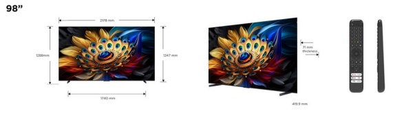 TCL 98C655K 98'' 4K Ultra HD QLED HDR Pro  TV